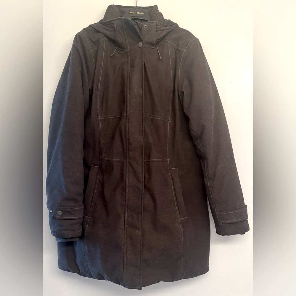 Women’s Dark Brown Hooded Winter Coat